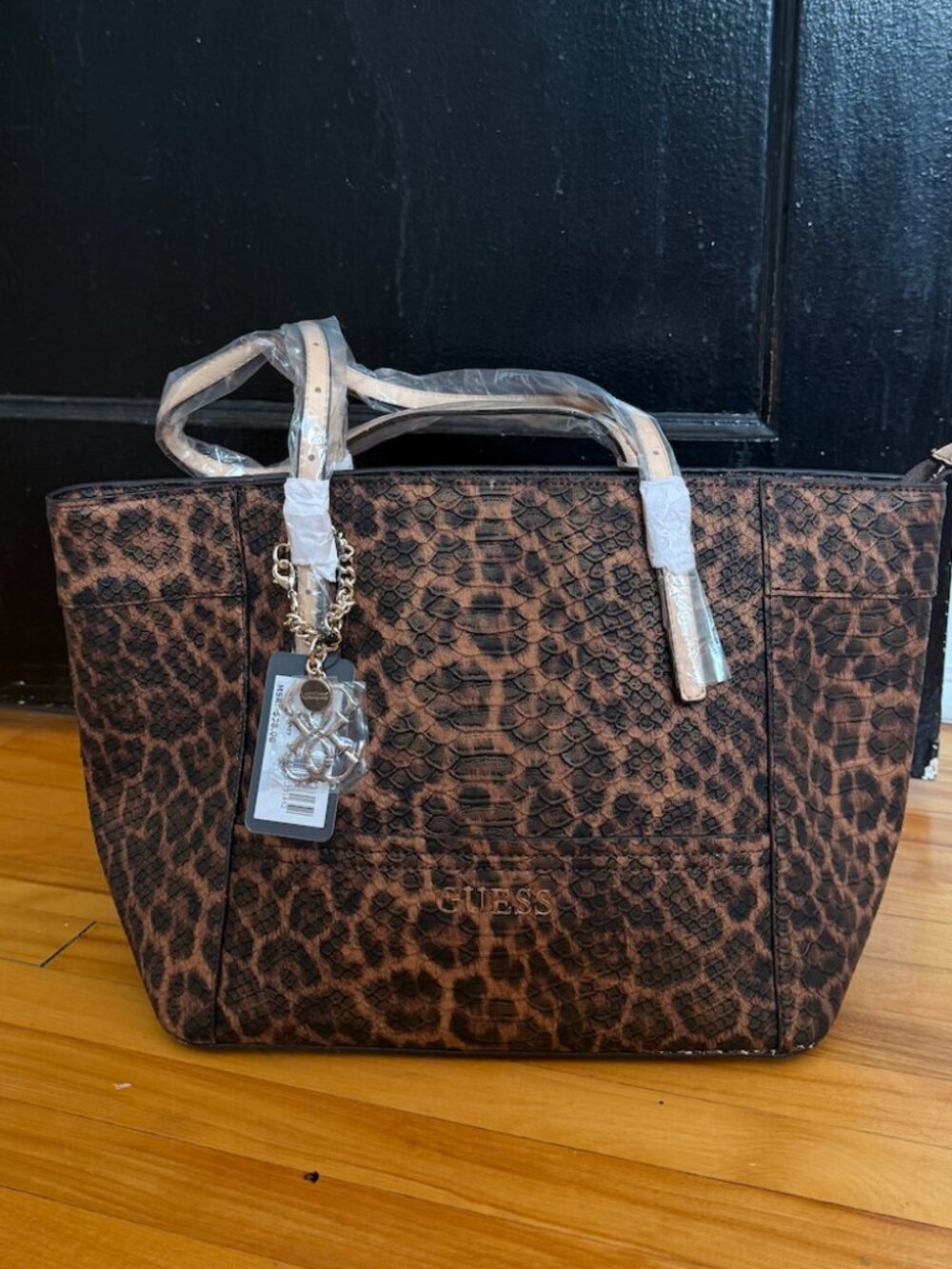 Guess animal print purse